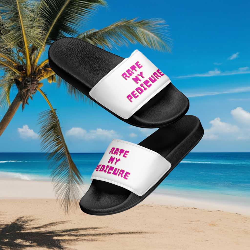 "Rate My Pedicure'' Women's Slides